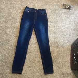 Fashion Nova High Rise Blue Jeans with Slim Fit